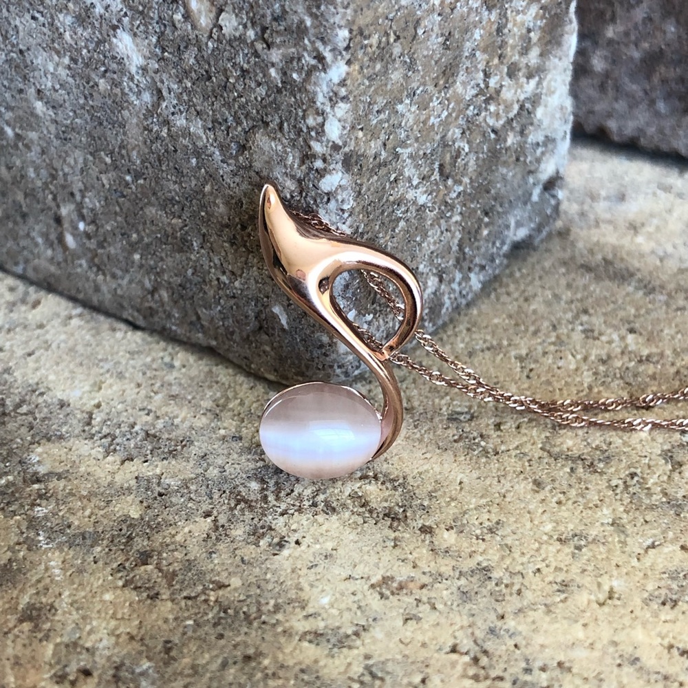 Musical Note Pendant Necklace - Picture 2 of 7